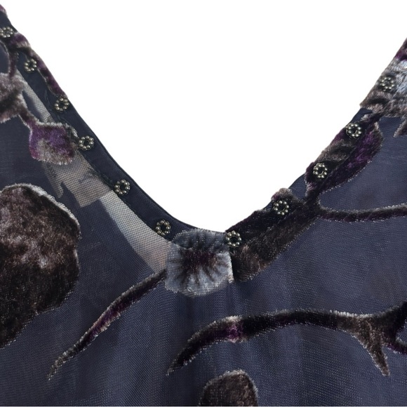 POL Velvet Floral Tank Top Fairycore Goth Woman’s Size Small - Picture 4 of 9